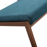 Clifton Counter Stool Teal Blue Fixed Seat Height 26'' And Brushed Stainless Steel Legs Hairline...