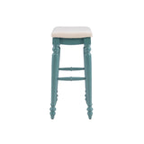 Marino Blue Backless Bar Stool