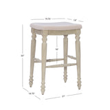 Marino White Wash Backless Bar Stool