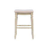 Marino White Wash Backless Bar Stool