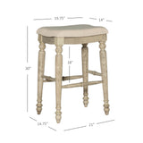 Marino White Wash Backless Bar Stool