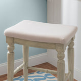 Marino White Wash Backless Bar Stool