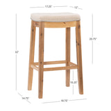 CLARIDGE ACACIA WOOD BAR STOOL