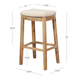 CLARIDGE ACACIA WOOD BAR STOOL