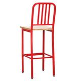 Frazier Metal Barstool Red Set of 2