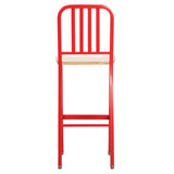 Frazier Metal Barstool Red Set of 2