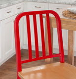 Frazier Metal Barstool Red Set of 2