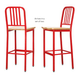 Frazier Metal Barstool Red Set of 2