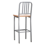 Frazier Metal Barstool Silver Set of 2