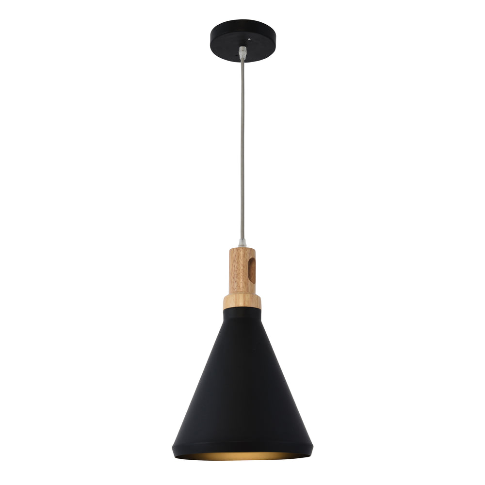 Yosemite Home Decor 1 Light Pendant In Black Finish BS27117-YHD