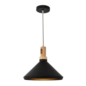 Yosemite Home Decor 1 Light Pendant In Black Finish BS27217-YHD