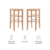 Gianna Backless Barstool Natural Set of 2