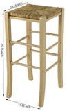 Gianna Backless Barstool Natural Set of 2