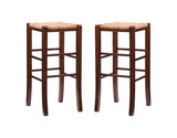 Gianna Backless Barstool Walnut Set of 2