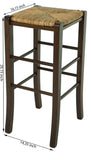 Gianna Backless Barstool Walnut Set of 2