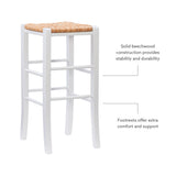 Gianna Backless Barstool White Set of 2