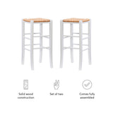 Gianna Backless Barstool White Set of 2