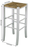 Gianna Backless Barstool White Set of 2