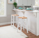 Gianna Backless Barstool White Set of 2