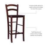 Emilo Barstool Walnut Set of 2