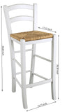 Emilo Barstool White Set of 2