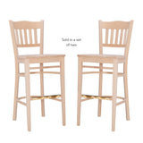 Maryah Barstool Unfinished Set Of 2