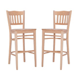 Maryah Barstool Unfinished Set Of 2