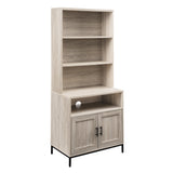 Walker Edison Chevy Modern/Contemporary 64" Contemporary 2-Door Hutch Bookcase BS64CH2DBH