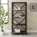 Walker Edison 64" Metal X Bookcase XIIXR BS64MXSA