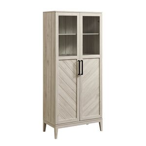 68" Chevron Storage Cabinet - Birch