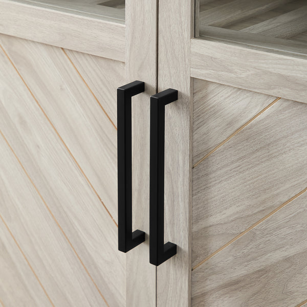 68" Chevron Storage Cabinet - Birch