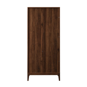 68" Chevron Storage Cabinet - Dark Walnut
