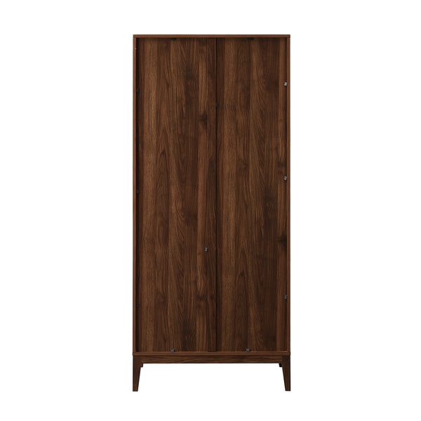 68" Chevron Storage Cabinet - Dark Walnut