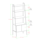 72" Industrial Wood Ladder Bookcase - Dark Walnut
