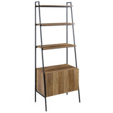 72" Industrial Modern Ladder Bookcase Reclaimed Barnwood