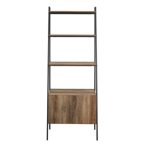 BS72ARSTRO - 72" Industrial Modern Ladder Bookcase Grey Wash