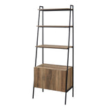 BS72ARSTRO - 72" Industrial Modern Ladder Bookcase Grey Wash