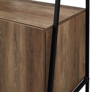 BS72ARSTRO - 72" Industrial Modern Ladder Bookcase Grey Wash