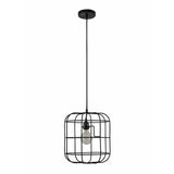 Yosemite Home Decor 1 Light Pendant In Black Stainless Finish BS8417-YHD