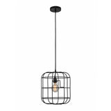 Yosemite Home Decor 1 Light Pendant In Black Stainless Finish BS8417-YHD