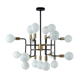 Yosemite Home Decor 17 Light Chandelier In Black Stainless Finish BSCB90127-YHD