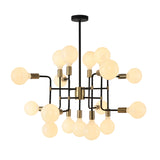 Yosemite Home Decor 17 Light Chandelier In Black Stainless Finish BSCB90127-YHD