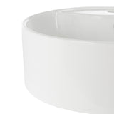 Mira Porcelain Ceramic Vitreous Oval 18 Inch White Bathroom Vessel Sink With Overflow Drain