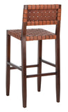 Paxton Woven Leather Barstool