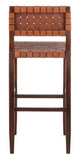 Paxton Woven Leather Barstool