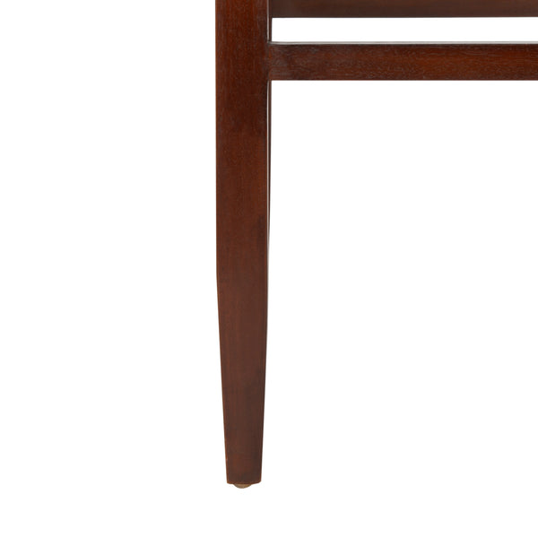 Paxton Woven Leather Barstool - Premium Mahogany Frame with Cognac Leather for Stylish Dining Spaces