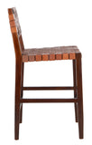 Paxton Woven Leather Counter Stool
