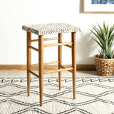 Kaleo Woven Leather Barstool