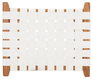 Safavieh Abreu Rectangle Barstool White/Natural Wood BST1012D