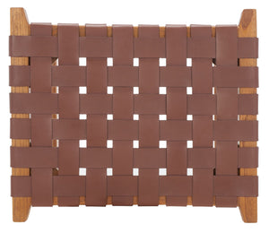 Safavieh Abreu Rectangle Barstool Cognac / Natural Wood BST1012F